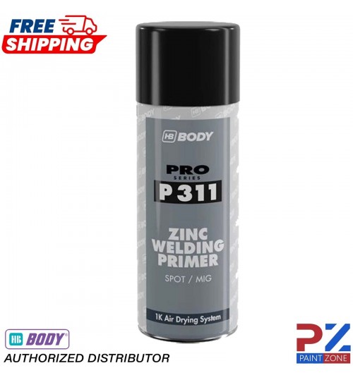 1 X HB BODY P311 ZINC WELD THROUGH PRIMER AEROSOL 400ML - BLACK